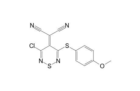2-[3-chloranyl-5-(4-methoxyphenyl)sulfanyl-1,2,6-thiadiazin-4-ylidene]propanedinitrile