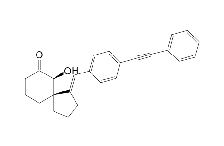 (5R*,6R*,E)-6-Hydroxy-1-(4-(phenylethynyl)benzylidene)spiro-[4.5]decan-7-one