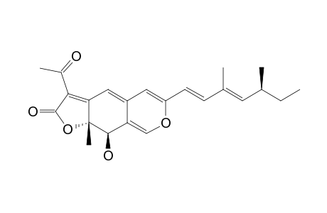 ROTIORINOL_A;6-ACETYL-3-(3,5-DIMETHYL-1-E,3-E-HEPTADIENYL)-9-R-HYDROXY-8A-(R)-METHYL-7-H-FURO-[2.3-G]-2-BENZOPYRAN-7-ONE