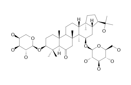 GLINUSIDE-B;3-O-BETA-L-ARABINOPYRANOSYL-15-O-BETA-D-GLUCOPYRANOSYL-22-BETA-HYDROXYHOPANE-6-ONE