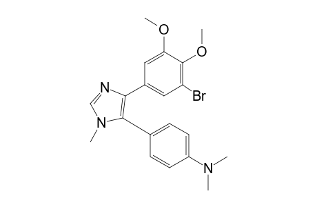 1-Methyl-4-(3'-bromo-4',5'-dimethoxyphenyl)-5-(4''-N,N-dimethylaminophenyl)imidazole