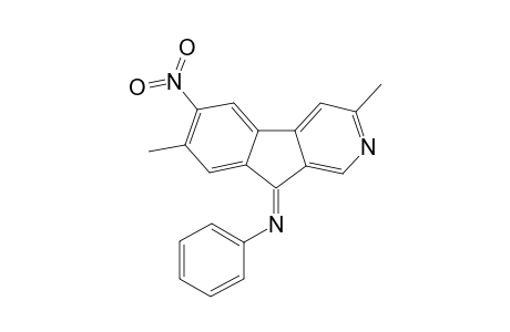 N-[(9E)-3,7-Dimethyl-6-nitro-9H-indeno[2,1-c]pyridin-9-ylidene]aniline