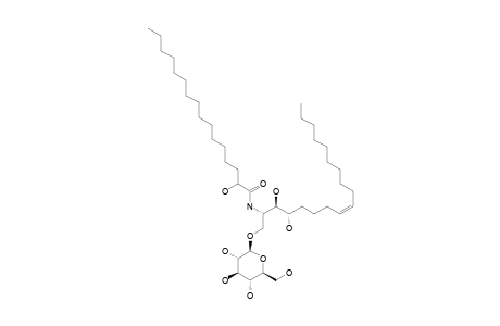 1-O-BETA-D-GLUCOPYRANOSYL-(2S,3S,4R,8Z)-2-[(2'R)-2'-HYDROXYPALMITO-YLAMINO]-8-OCTADECENE-1,3,4'-TRIOL