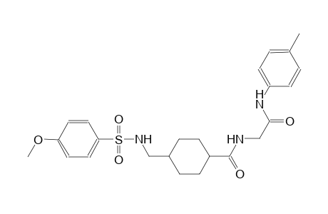 cyclohexanecarboxamide, 4-[[[(4-methoxyphenyl)sulfonyl]amino]methyl]-N-[2-[(4-methylphenyl)amino]-2-oxoethyl]-