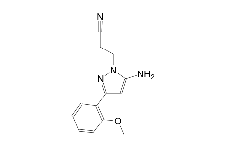 1H-pyrazole-1-propanenitrile, 5-amino-3-(2-methoxyphenyl)-