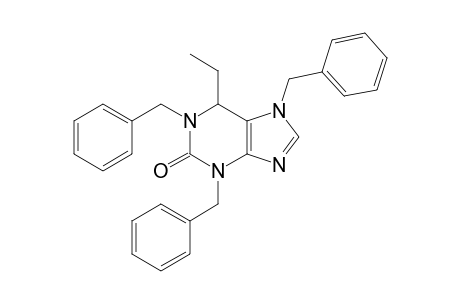 6-Ethyl-1,3,6,7-tetrahydro-1,3,7-tribenzyl-2H-purin-2-one