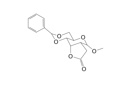 Methyl 2-deoxy-2-(2-oxoethyl)-4,6-O-(phenylmethylene)-.alpha.,D-allohexapyranoside 2',3-lactone