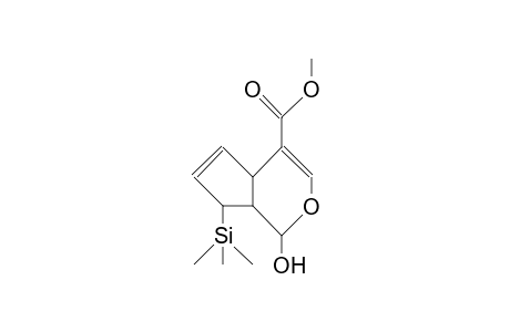 2-Hydroxy-5-methoxycarbonyl-9-trimethylsilyl-3-oxa-cis-bicyclo(4.3.0)nona-4,7-diene