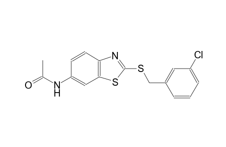 N-{2-[(3-chlorobenzyl)sulfanyl]-1,3-benzothiazol-6-yl}acetamide