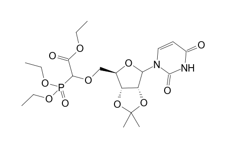 (Diethoxy-phosphoryl)-[(3aR,4R,6aR)-6-(2,4-dioxo-3,4-dihydro-2H-pyrimidin-1-yl)-2,2-dimethyl-tetrahydro-furo[3,4-d][1,3]dioxol-4-ylmethoxy]-acetic acid ethyl ester