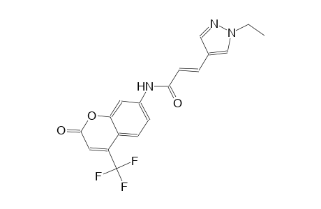 (2E)-3-(1-ethyl-1H-pyrazol-4-yl)-N-[2-oxo-4-(trifluoromethyl)-2H-chromen-7-yl]-2-propenamide