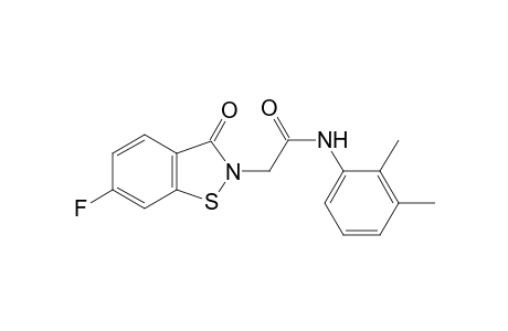 1,2-Benzisothiazole-2-acetamide, N-(2,3-dimethylphenyl)-6-fluoro-2,3-dihydro-3-oxo-
