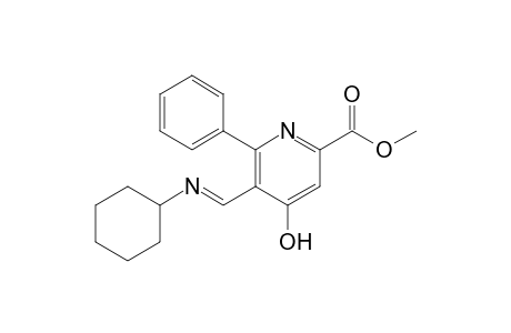 Methyl 4-hydroxy-5-(cyclohexyliminomethyl)-6-phenylpyridine-2-carboxylate