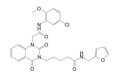 5-(1-[2-(5-chloro-2-methoxyanilino)-2-oxoethyl]-2,4-dioxo-1,4-dihydro-3(2H)-quinazolinyl)-N-(2-furylmethyl)pentanamide