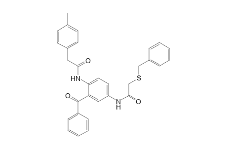 2-(4-Methylphenyl)-N-[2-(phenylcarbonyl)-4-[2-(phenylmethylsulfanyl)ethanoylamino]phenyl]ethanamide