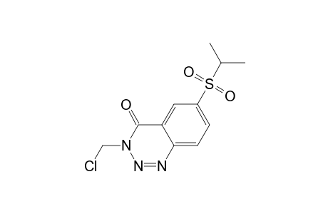 3-(chloromethyl)-6-(isopropylsulfonyl)-1,2,3-benzotriazin-4(3H)-one