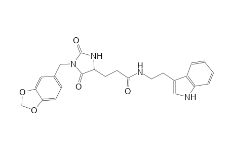 4-imidazolidinepropanamide, 1-(1,3-benzodioxol-5-ylmethyl)-N-[2-(1H-indol-3-yl)ethyl]-2,5-dioxo-, (4S)-