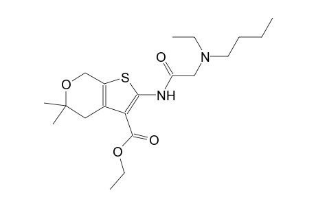 ethyl 2-({[butyl(ethyl)amino]acetyl}amino)-5,5-dimethyl-4,7-dihydro-5H-thieno[2,3-c]pyran-3-carboxylate