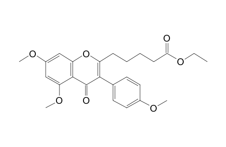 5-[4-keto-5,7-dimethoxy-3-(4-methoxyphenyl)chromen-2-yl]valeric acid ethyl ester