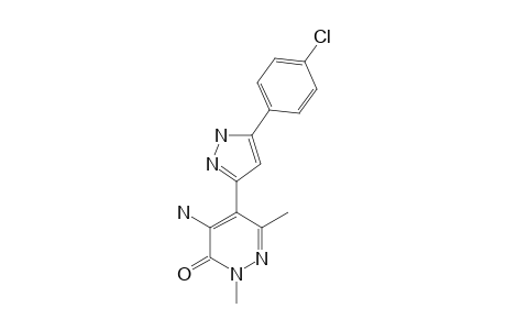 4-AMINO-5-[5'-(4-CHLOROPHENYL)-1H-PYRAZOL-3-YL]-2,6-DIMETHYLPYRIDAZIN-3(2H)-ONE