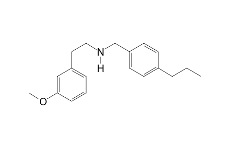 2-(3-Methoxyphenyl)-N-[(4-propylphenyl)methyl]ethan-1-amine