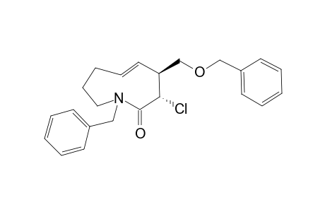 (E)-(3S,4S)-1-Benzyl-4-benzyloxymethyl-3-chloro-1,3,4,7,8,9-hexahydro-azonin-2-one