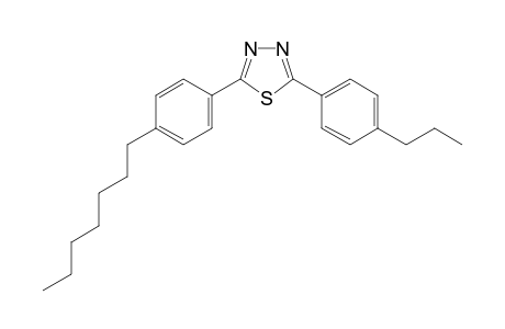 2-(4-Heptylphenyl)-5-(4-propylphenyl)-1,3,4-thiadiazole