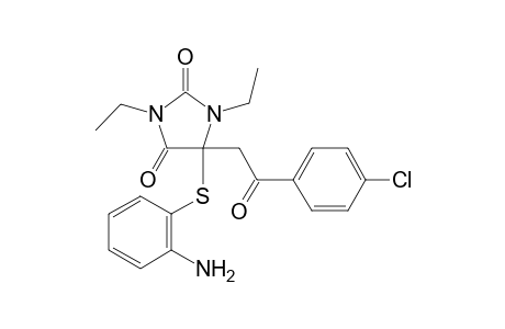 5-[(2-aminophenyl)thio]-5-[2-(4-chlorophenyl)-2-oxoethyl]-1,3-diethylimidazolidine-2,4-dione