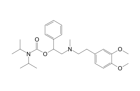 2-(N-3,4-Dimethoxyphenylethyl-N-methylamino)-1-phenylethyl N',N'-diisopropylcarbamate