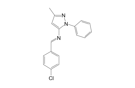 1-PHENYL-3-METHYL-5-N-p-CHLORO-BENZYLIDENE-AMINO-PYRAZOLE