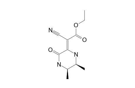 CIS-(Z)-3-(ALPHA-CYANO-ALPHA-ETHOXYCARBONYL-ETHYLENE)-5,6-DIMETHYL-2-PIPERAZINONE