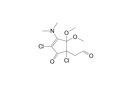2,5-DICHLORO-3-DIMETHYLAMINO-4,4-DIMETHOXY-5-FORMYLMETHYL-2-CYCLOPENTENONE