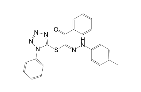 1-phenyl-1H-tetraazol-5-yl (1E)-N-(4-methylphenyl)-2-oxo-2-phenylethanehydrazonothioate