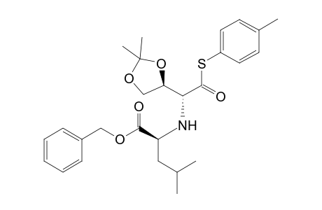S-(4"'-Methylphenyl) (1"S,2'R,4S)-2'-[N-[1"-(benzyloxycarbonyl)-2"-phenylbutyl]amono]-2'-(2,2-dimethyl-1,3-dioxolan-4-yl)ethanethioate