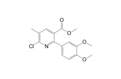 6-Chloro-2-(3,4-dimethoxyphenyl)-5-methyl-3-pyridinecarboxylic acid methyl ester