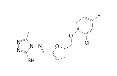 4-[((E)-{5-[(2-chloro-4-fluorophenoxy)methyl]-2-furyl}methylidene)amino]-5-methyl-4H-1,2,4-triazole-3-thiol