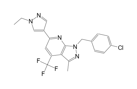 1H-pyrazolo[3,4-b]pyridine, 1-[(4-chlorophenyl)methyl]-6-(1-ethyl-1H-pyrazol-4-yl)-3-methyl-4-(trifluoromethyl)-