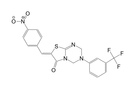 (7Z)-7-(4-nitrobenzylidene)-3-[3-(trifluoromethyl)phenyl]-3,4-dihydro-2H-[1,3]thiazolo[3,2-a][1,3,5]triazin-6(7H)-one