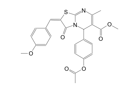 methyl (2E)-5-[4-(acetyloxy)phenyl]-2-(4-methoxybenzylidene)-7-methyl-3-oxo-2,3-dihydro-5H-[1,3]thiazolo[3,2-a]pyrimidine-6-carboxylate