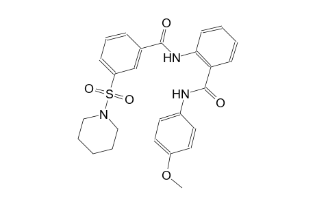 benzamide, N-(4-methoxyphenyl)-2-[[3-(1-piperidinylsulfonyl)benzoyl]amino]-