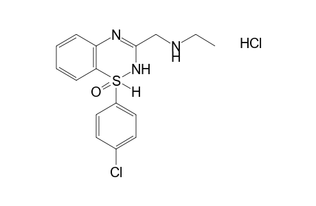 1-(p-CHLOROPHENYL)-3-[(ETHYLAMINO)METHYL]-1H-1,2,4-BENZOTHIADIAZINE, 1-OXIDE, MONOHYDROCHLORIDE