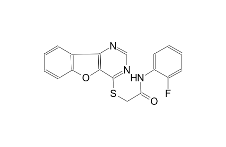 2-([1]benzofuro[3,2-d]pyrimidin-4-ylsulfanyl)-N-(2-fluorophenyl)acetamide