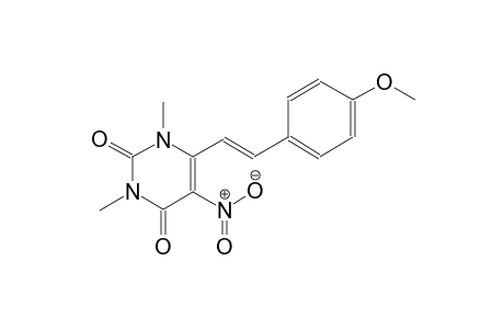 2,4(1H,3H)-pyrimidinedione, 6-[(E)-2-(4-methoxyphenyl)ethenyl]-1,3-dimethyl-5-nitro-