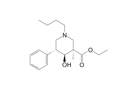 Ethyl (3R*,4S*,5R*)-1-butyl-5-phenyl-4-hydroxy-3-methylpiperidine-3-carboxylate