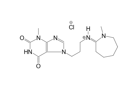1H-purine-7-propanaminium, N-[(2E)-hexahydro-1-methyl-2H-azepin-2-ylidene]-2,3,6,7-tetrahydro-3-methyl-2,6-dioxo-, chloride