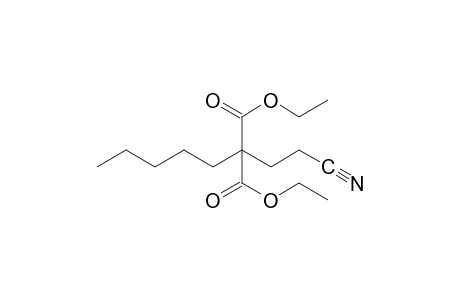 (2-cyanoethyl)pentylmalonic acid, diethyl ester