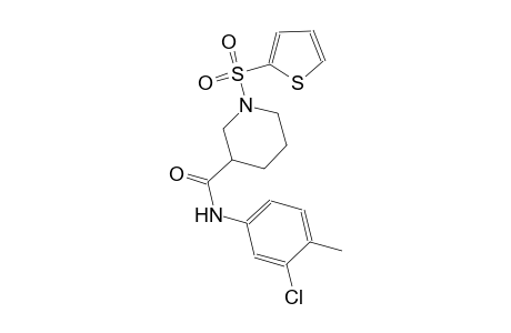 N-(3-chloro-4-methylphenyl)-1-(2-thienylsulfonyl)-3-piperidinecarboxamide