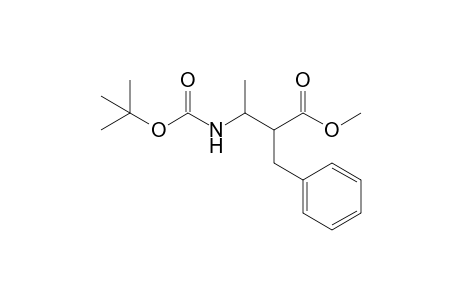 Methyl 3-[(t-butoxycarbonyl)amino]-2-benzylbutyrate