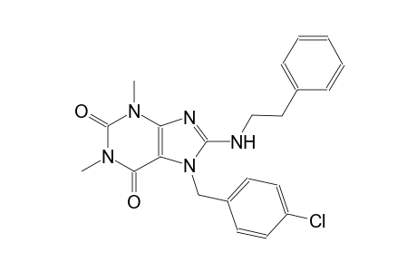 7-(4-chlorobenzyl)-1,3-dimethyl-8-[(2-phenylethyl)amino]-3,7-dihydro-1H-purine-2,6-dione