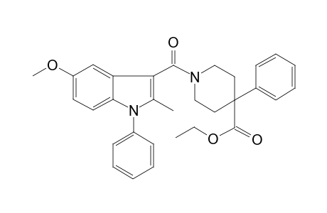 Ethyl 1-[(5-methoxy-2-methyl-1-phenyl-1H-indol-3-yl)carbonyl]-4-phenylpiperidine-4-carboxylate